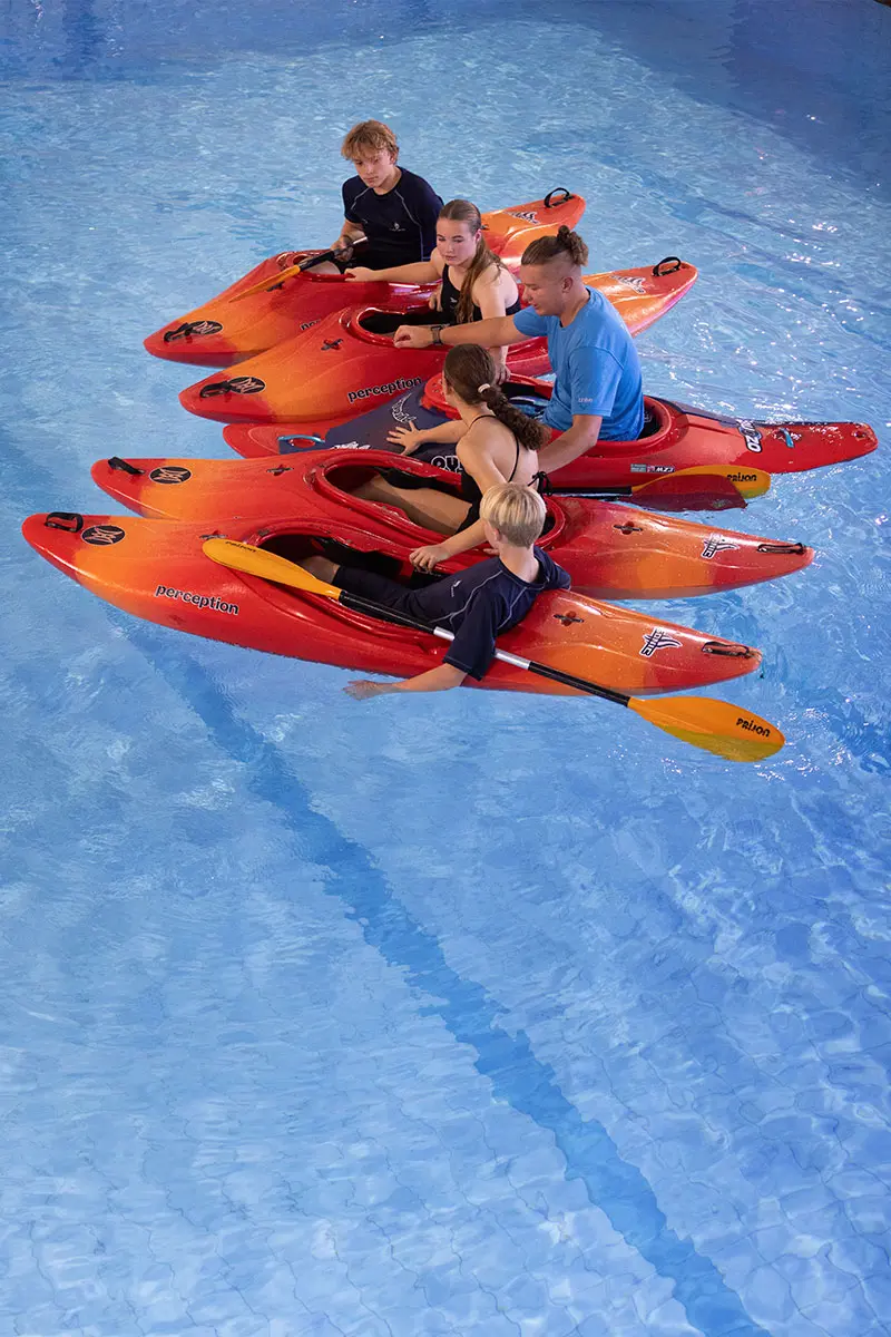 Kayaking in the pool