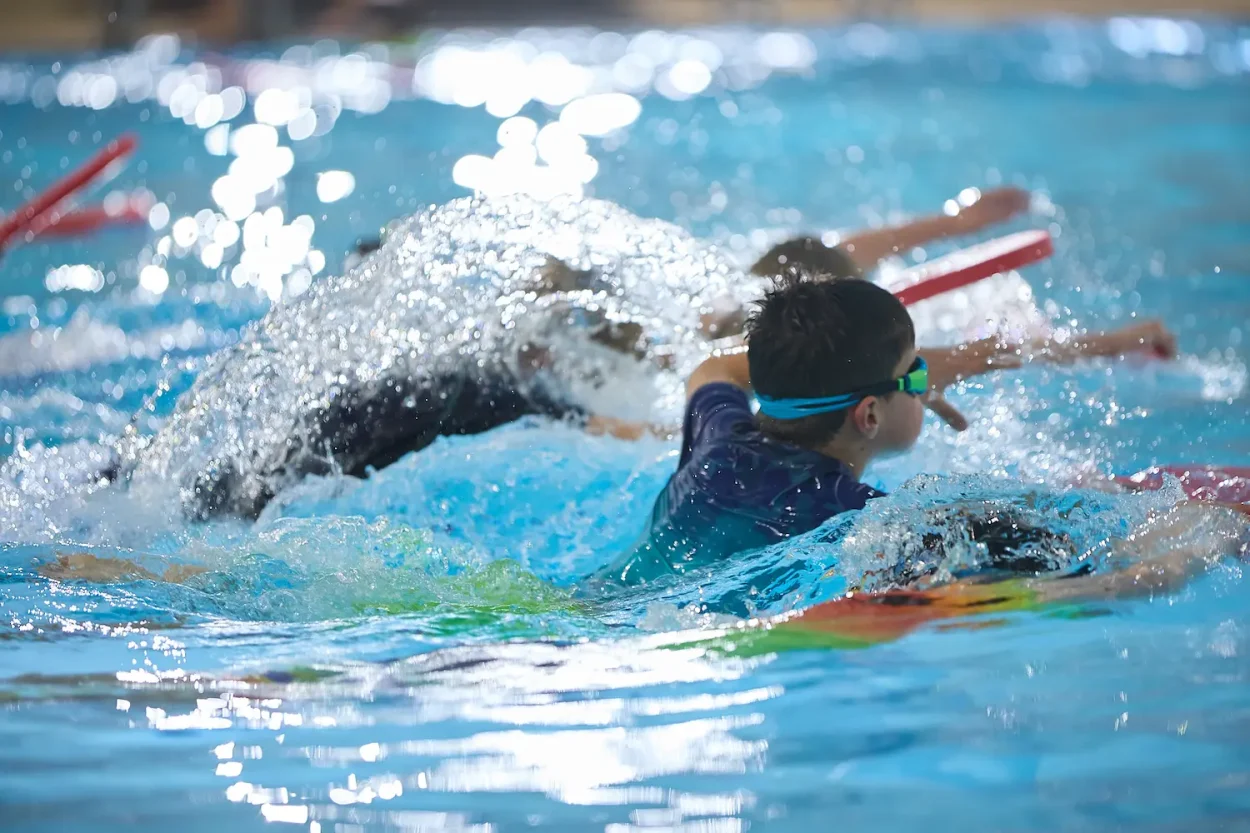 Pupils in the pool