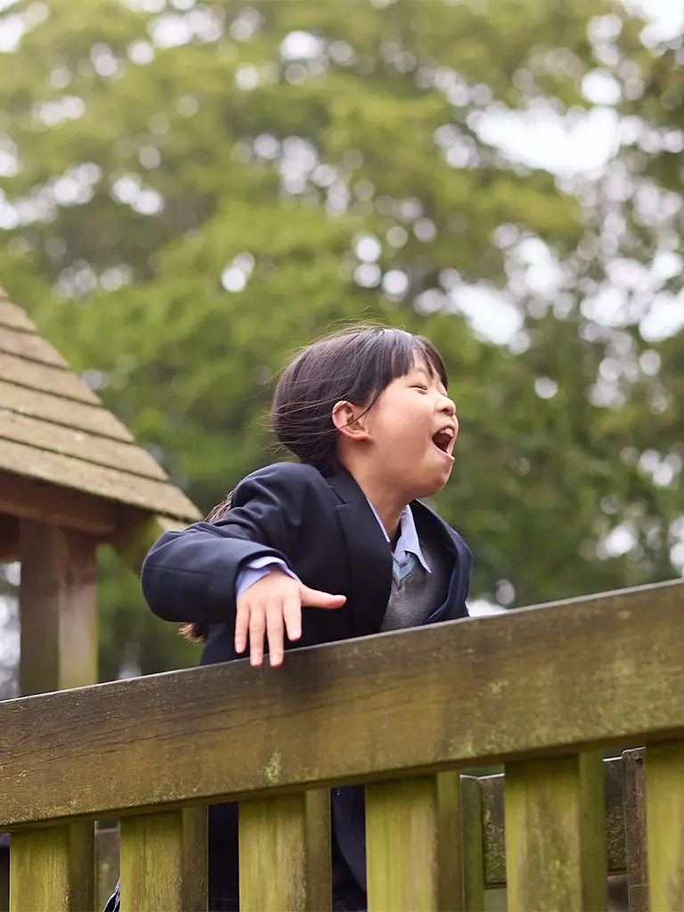 International Student in playground