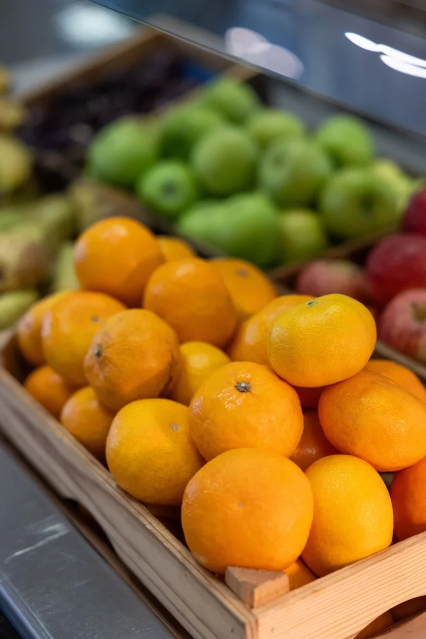 Fresh fruit in the dining hall