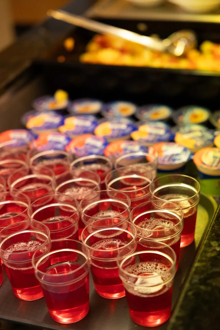 Desserts in the dining hall