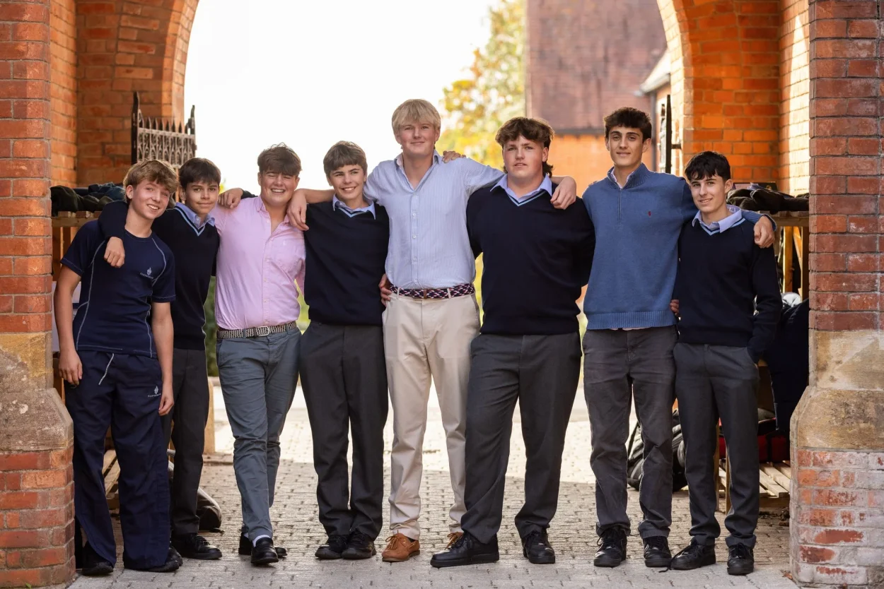 Gate boarders together in the archway
