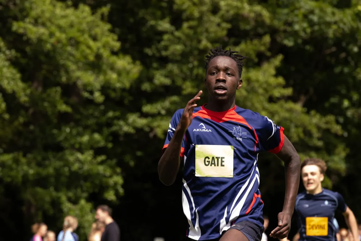 A Gate pupil racing on sports day