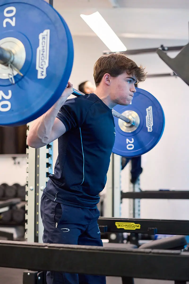 Squatting rack at the sports centre