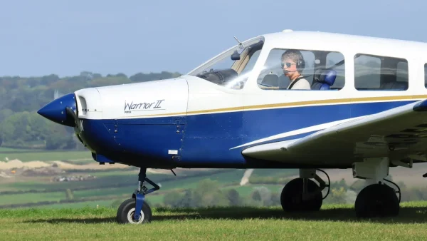 Ru D in the plane cockpit