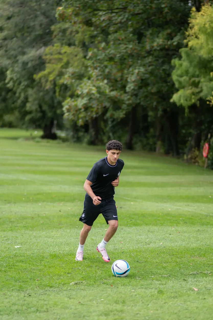 running with a football