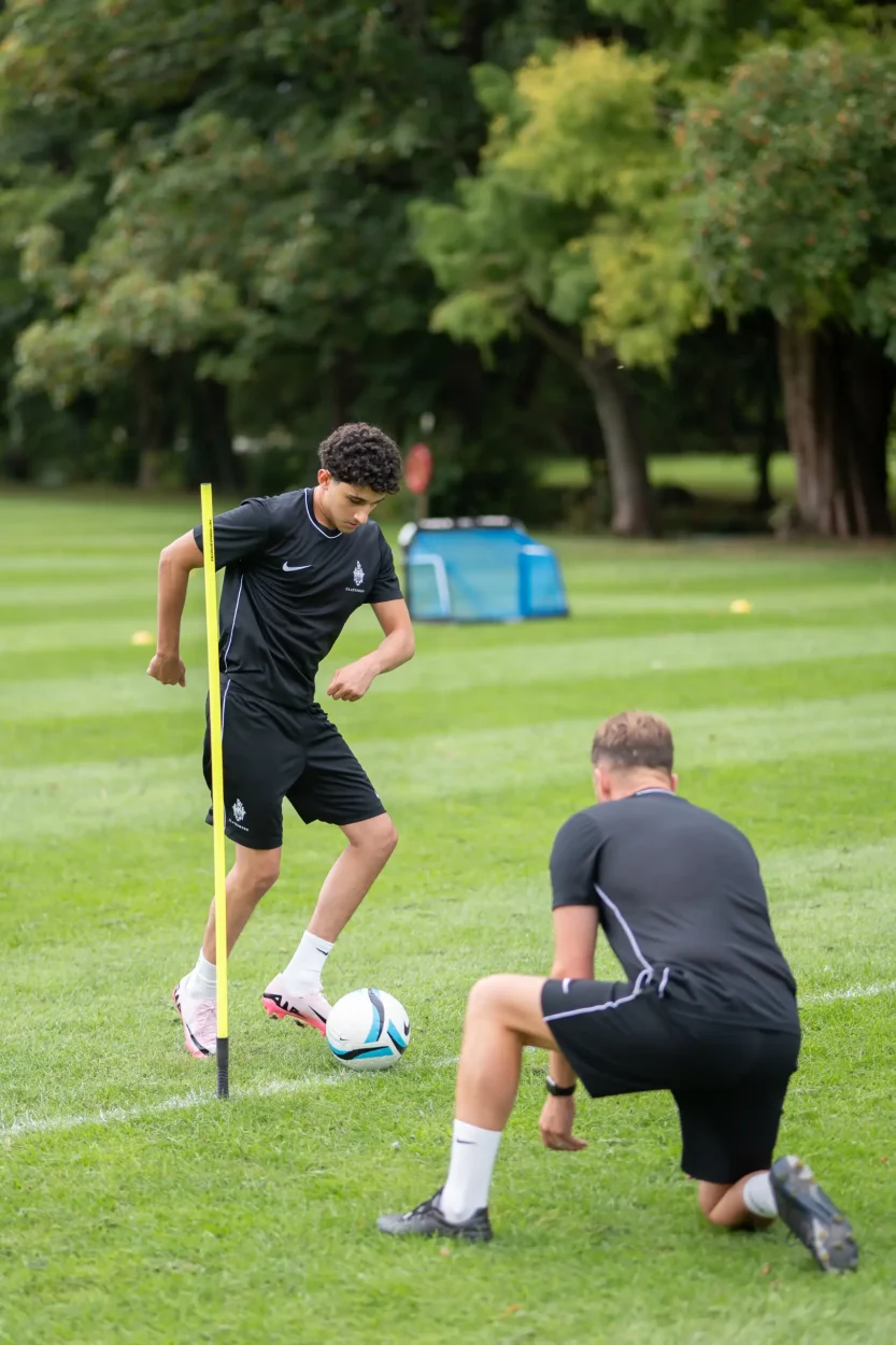 football pupil and coach